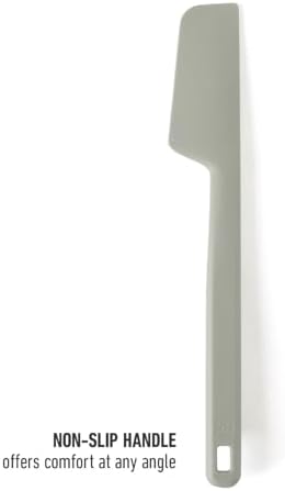 Calphalon Prime Silicone Jar Scraper, Flexible Jar Spatula for Jars, Bottles & Blenders, Heat-Resistant Silicone Scraper with Ergonomic Handle for Easy Food Removal, Taupe