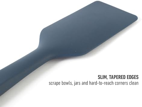 Calphalon Prime Silicone Scraper, Flexible Kitchen Scraper Spatula for Baking, Mixing & Nonstick Cookware, Heat-Resistant Durable Scraping Tool with Ergonomic Handle, Navy
