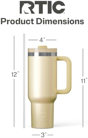 RTIC 40oz Road Trip Tumbler, Insulated, Ceramic Lined, Sunlight Glitter