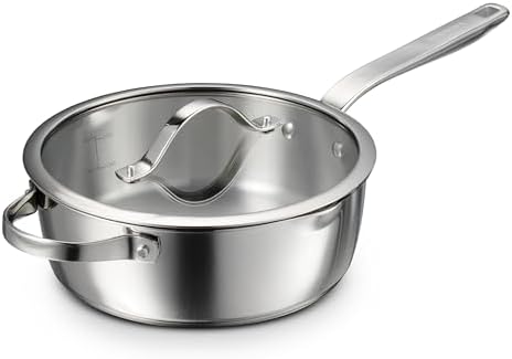 Tramontina Tempo Tri-Ply Base Stainless Steel 3.5-Qt Saute Pan with Lid