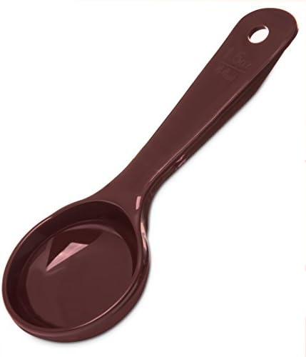 Carlisle FoodService Products Measure Miser Solid Measuring Spoon with Short Handle, 1.5 Ounces, Brown