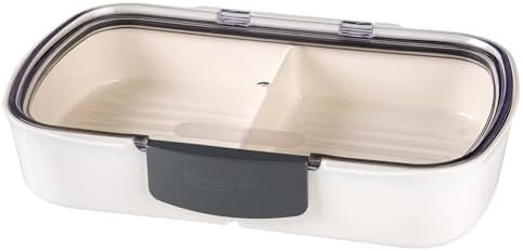 ProKeeper Split Deli Food Storage Container with Air-Tight Silicone Seal and Dry Erase Compatible Lid, 11.75 (Pack of 2)