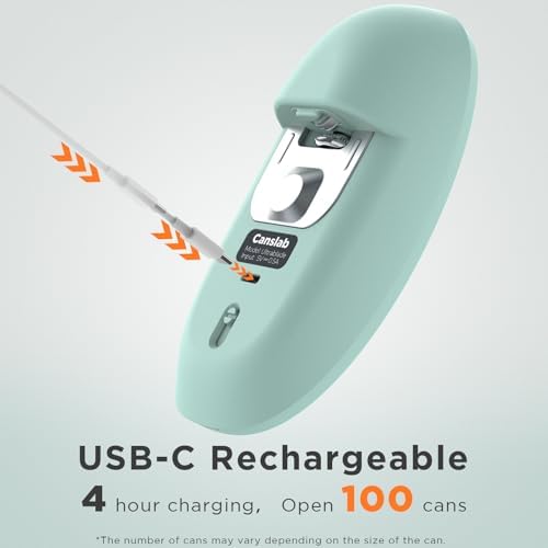 Canslab Ultrablade SE Electric Can Opener, USB-C Rechargeable, Smooth Edge