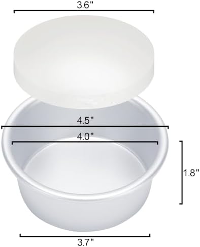 4 Inch Cake Pan Set of 8, Aluminum Mini Cake Pans & 100PCS Parchment Paper