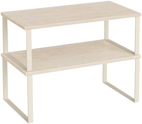 SONGMICS Cabinet Organizer Shelf, Set of 2 Spice Rack, Kitchen Storage