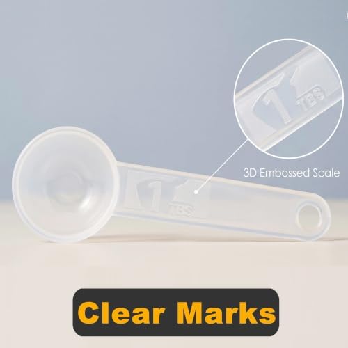 6 PCS Measuring Spoons Set,Translucent