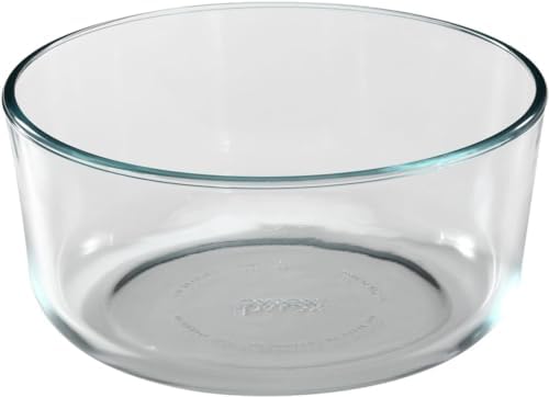 Pyrex 7203 7-Cup Glass Bowls and 7402-PC Blue Lids (2-Pack) - Made in USA