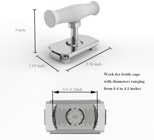 Jar Opener for Seniors with Arthritis & Weak Hands, Easy Twist Jar Openers, Adjustable Multifunctional Jar Lid Opener, Jar Bottle Cap Opener Gripper, Useful Gifts for Elderly/Women/Men (White)