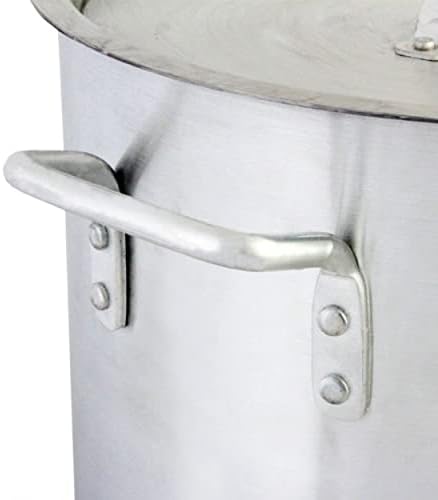 TrueCraftware- 20 qt. Aluminum Stock Pot with Riveted Handles 4mm Thickness- Multipurpose Pot Cookware Large Stockpot Stew For Cooking Simmering Soup Seafood Stock Home Kitchen Restaurant