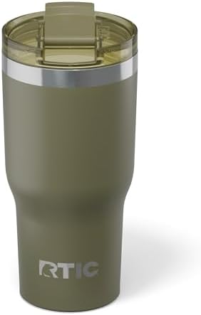 RTIC 20oz Essential Tumbler with Lid, Ceramic Lined, Olive
