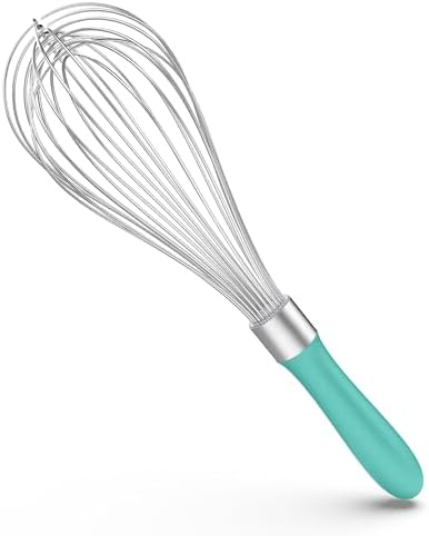 U-Taste Wire Whisk for Cooking, 18/10 Stainless Steel Wisk, L/Aqua Sky