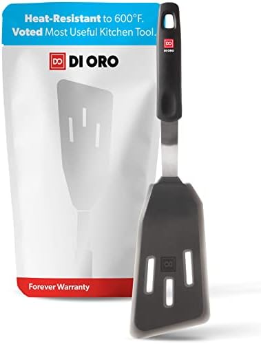DI ORO Silicone Fish Spatula - Slotted Turner, 600F Heat Resistant