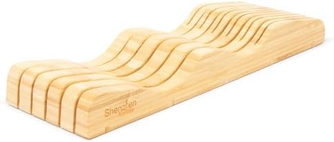 Shenzhen Knives Bamboo In-Drawer Knife Block – 11 Slot, Holds 10-12 Knives