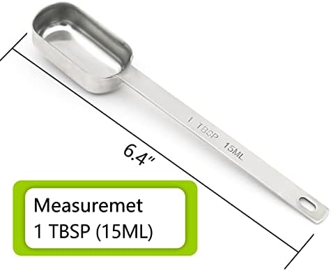 3PCS 1TBSP(15ML) Measuring Spoon, Stainless Steel Long Handle Teaspoons