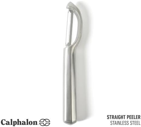 Calphalon Stainless Steel Vegetable Peeler with Swivel Blade, Ergonomic Non-Slip Grip Handle for Fruits & Vegetables, Kitchen Peeler for Smooth Peeling & Meal Prep