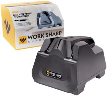 Work Sharp Electric Kitchen Knife Sharpener - Get knives ready for cookouts and BBQ's- Fits in Kitchen Drawer, Sharpens every time, fast & easy