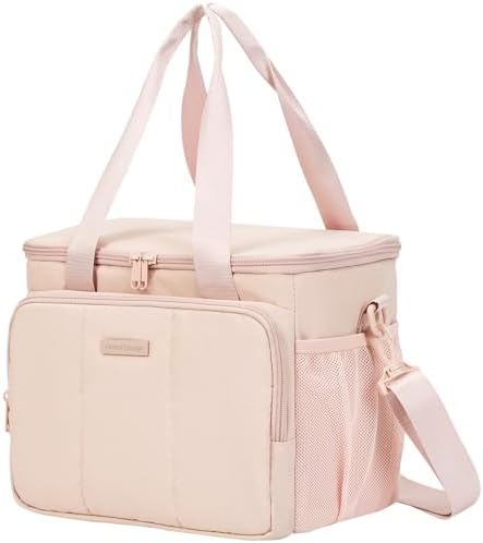 NISHEL Insulated Lunch Bag, Leakproof Cooler with Detachable Shoulder Strap