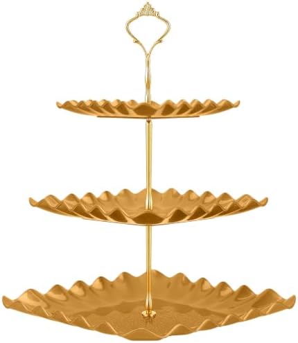DAFURIET Plastic Dessert Cupcake Stand, 3 Tier Cup Cake Tower