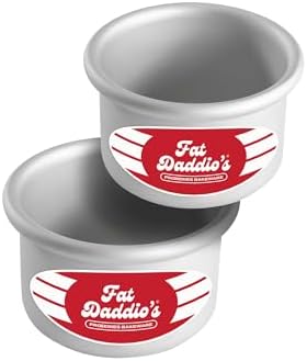 Fat Daddio's PRD-32SET Anodized Aluminum Round Cake Pans, 3 x 2 inch, Set of 2