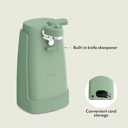 bella Electric Can Opener, Automatic One-Touch, Seaglass