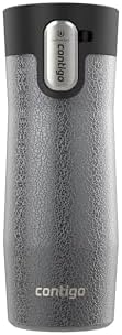 Contigo AUTOSEAL West Loop Vacuum-Insulated Stainless Steel Travel Mug with Easy-Clean Lid 16 oz Crystal Sake