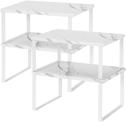 NEX Cabinet Organizer Shelf, Kitchen Counter Shelves Set of 4