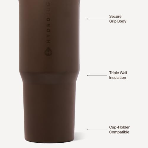 HydroJug Sport 40 oz Insulated Stainless Steel Water Bottle, Chestnut