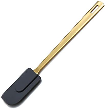 Gold Silicone Spatulas, Berglander Flexible Scrapers Baking Mixing Tool With Titanium Gold Plating, Baking Tools, Heat Resistant, Dishwasher Safe, Easy to Clean