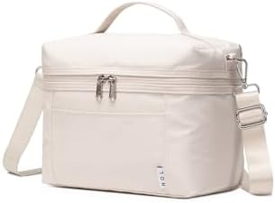 NOL 4L Insulated Lunch Bags for Women Cooler Bag Lightweight Nylon Waterproof Lunch Box For Work (Small, Cream)
