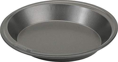 GoodCook Everyday Pie Pan Scratch-Resistant Nonstick Heavy Duty Steel Construction with Wide Rim, 9-Inch, Gray
