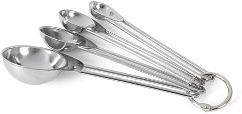 Martha Stewart Richburn 4-Piece Stainless Steel Measuring Spoons Set – Durable and Accurate Kitchen Measuring Tools for Baking and Cooking