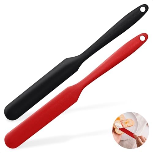 MOJOTORY Silicone Jar Scraper, 2 PCS Long Handle Spatula
