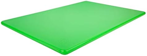 Thirteen Chefs 18x12 Green Cutting Board for Vegetable, Commercial Plastic