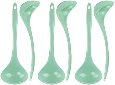 Reston Lloyd Melamine Soup Ladle Kitchen Utensil, Premium Quality Utensil with Heat Resistant Ergonomic Handle, Durable BPA-Free Plastic, 10.5 inch long, 6pc Set, Seafoam
