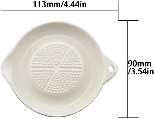 ZRM&E Porcelain Grater Plate White Ceramic Multipurpose Grinder Plate Burnishing Machine for Fruits Vegetables Ginger Garlic Onion