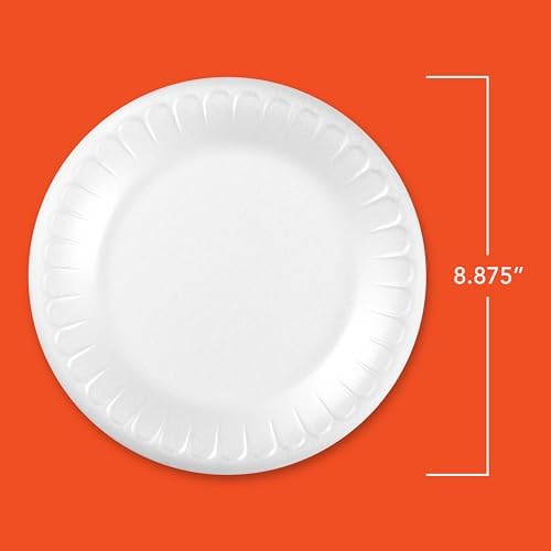 Hefty Everyday 9 Inch Foam Plates,White,45 Count (Pack of 12)