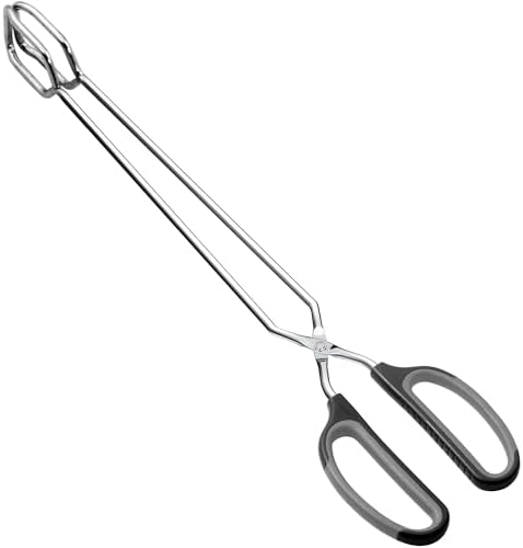 HINMAY Scissor Tongs 16" Extra Long Stainless Steel Barbecue Grilling Tongs