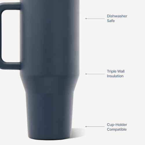 HydroJug Traveler 40oz, Insulated Tumbler with Handle & Straw, Cascade