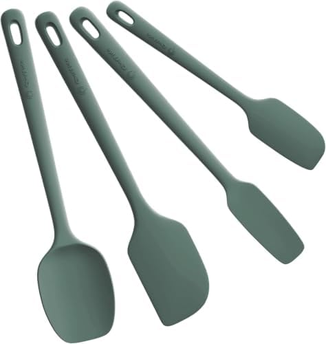 ChefAide 4 Pieces Silicone Spatulas Set, Heat Resistant Rubber Spatula