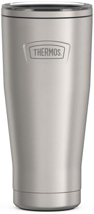 THERMOS ICON SERIES, Stainless Steel Tumbler with Slide Lock, 18 Ounce, Matte Stainless Steel