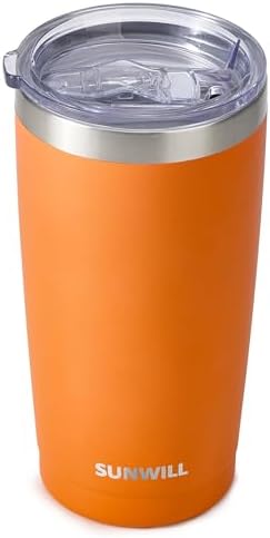 SUNWILL Coffee Tumbler, 20 oz Insulated Travel Mug Stainless Steel