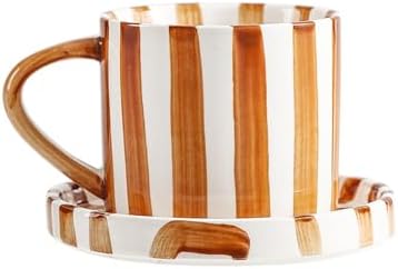 Espresso Cups Ceramic Coffee Mug Series European Striped Dot Coffee Cup And Saucer Mug Cake Plate Afternoon Tea Set Tea Cup And Saucer,B