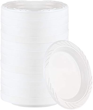 800 Count Disposable 6 Inch White Plastic Dessert Plates