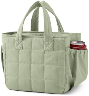 BAGSMART Lunch Bag Women Small Cute Quilted Insulated Leakproof Lightweight