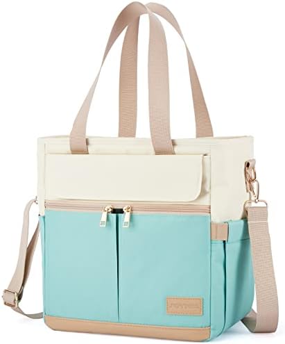 JOYHILL Lunch Bag for Women, Lunch Tote Leakproof Insulated Lunch Box with Shoulder Strap, Adult Reusable Lunch Cooler Tote Bags for Work Picnic Camping Beach (E-GREEN)