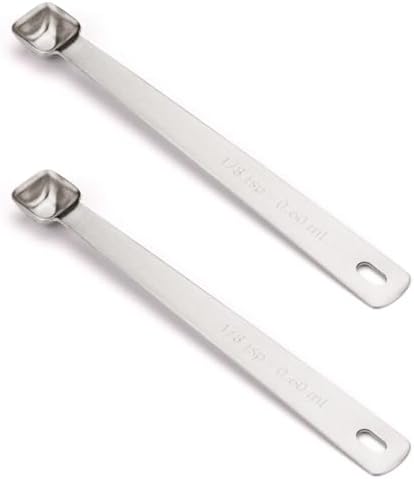 2PCS 1/8tsp(0.6ml) Tiny Measuring Spoon, Small Teaspoon for Tiny Amounts