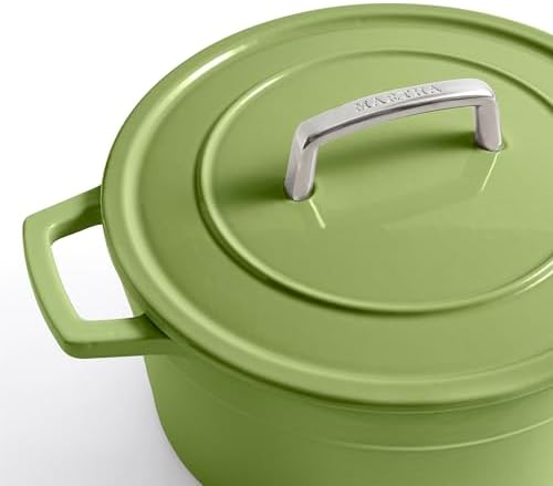 Martha by Martha Stewart 7 QT European Enameled Cast Iron Dutch Oven w/Lid - Bay Leaf