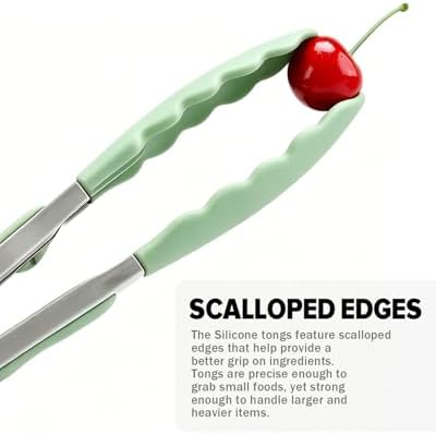 Kitchen Tongs for Cooking, Stainless Steel, Non Scratch Silicone Tip,3 Pack