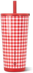 HydroJug Everyday Tumbler 20 oz, Ceramic-Lined Straw Cup, Summer Picnic