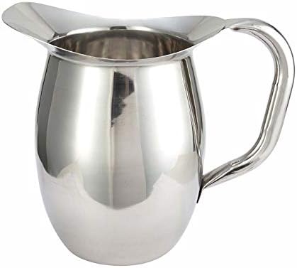 Winco WPB-2 Deluxe Bell Pitcher, 2-Quart, Stainless Steel, Medium